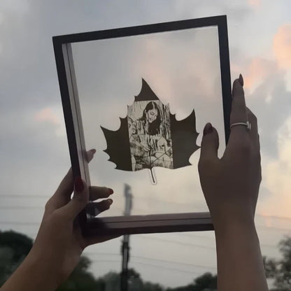 Custom Leaf Photo Frame – Personalized Artistic Memory Frame