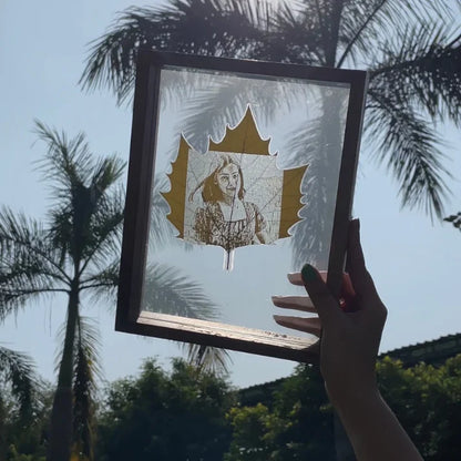Custom Leaf Photo Frame – Personalized Artistic Memory Frame