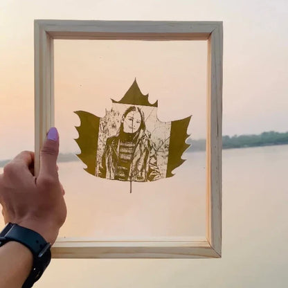 Custom Leaf Photo Frame – Personalized Artistic Memory Frame