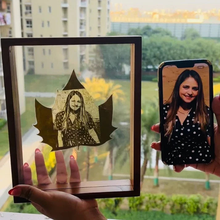 Custom Leaf Photo Frame – Personalized Artistic Memory Frame