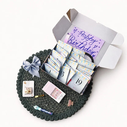 Birthday Surprise Countdown Gift Box | 1–19 Days Memory & Gift Reveal Box